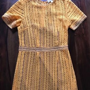 Yellow Crochet Dress